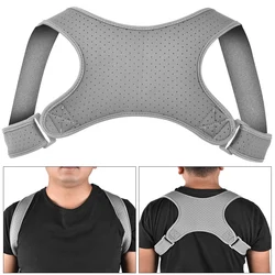 1 PC Adult Shoulder Posture Correction Fixed Band Ultra-thin Adjustable Back Pain Relief Improve Hunchback Corrector Brace Grey