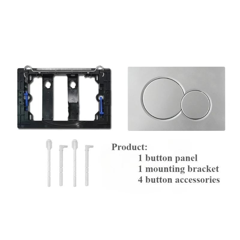 New Matte Silvery Dual Flush Valve Actuator Plate Concealed Cistern Toilet Repair Parts Cisterna Wc Fit for Sigma 01 Push Button