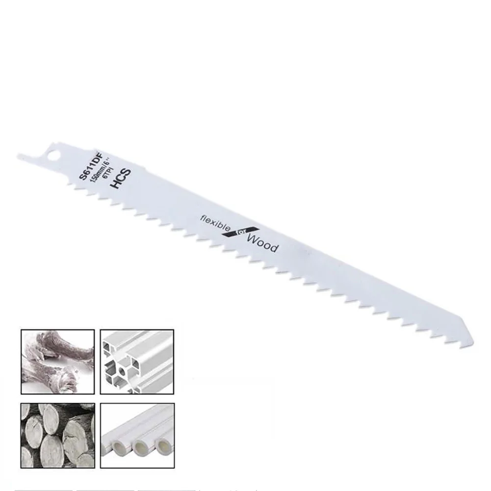 

S611DF HCS Reciprocating Saw Blade Jigsaw Blade Saber Saw Handsaw Multi Saw Blade For Cutting Wood Plastic Metal 150mm