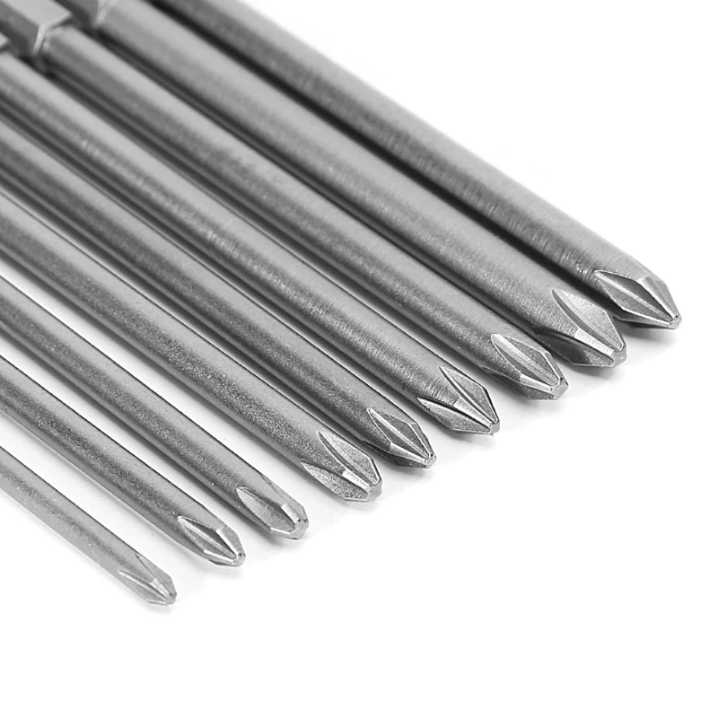 

9 Pcs 1/4'' 100mm for Cross for Head PH1 PH2 Electric Screwdrive