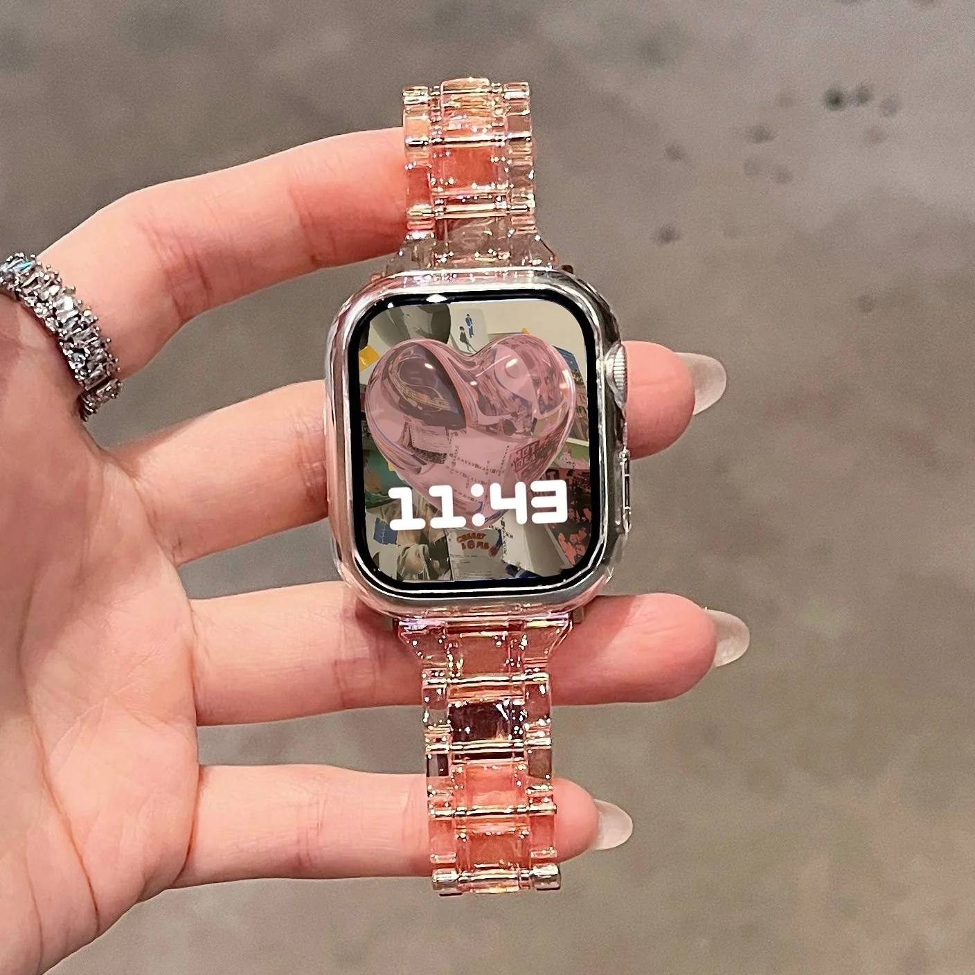 Colorful Transparent Watch Strap - Vibrant Bracelet Accessory