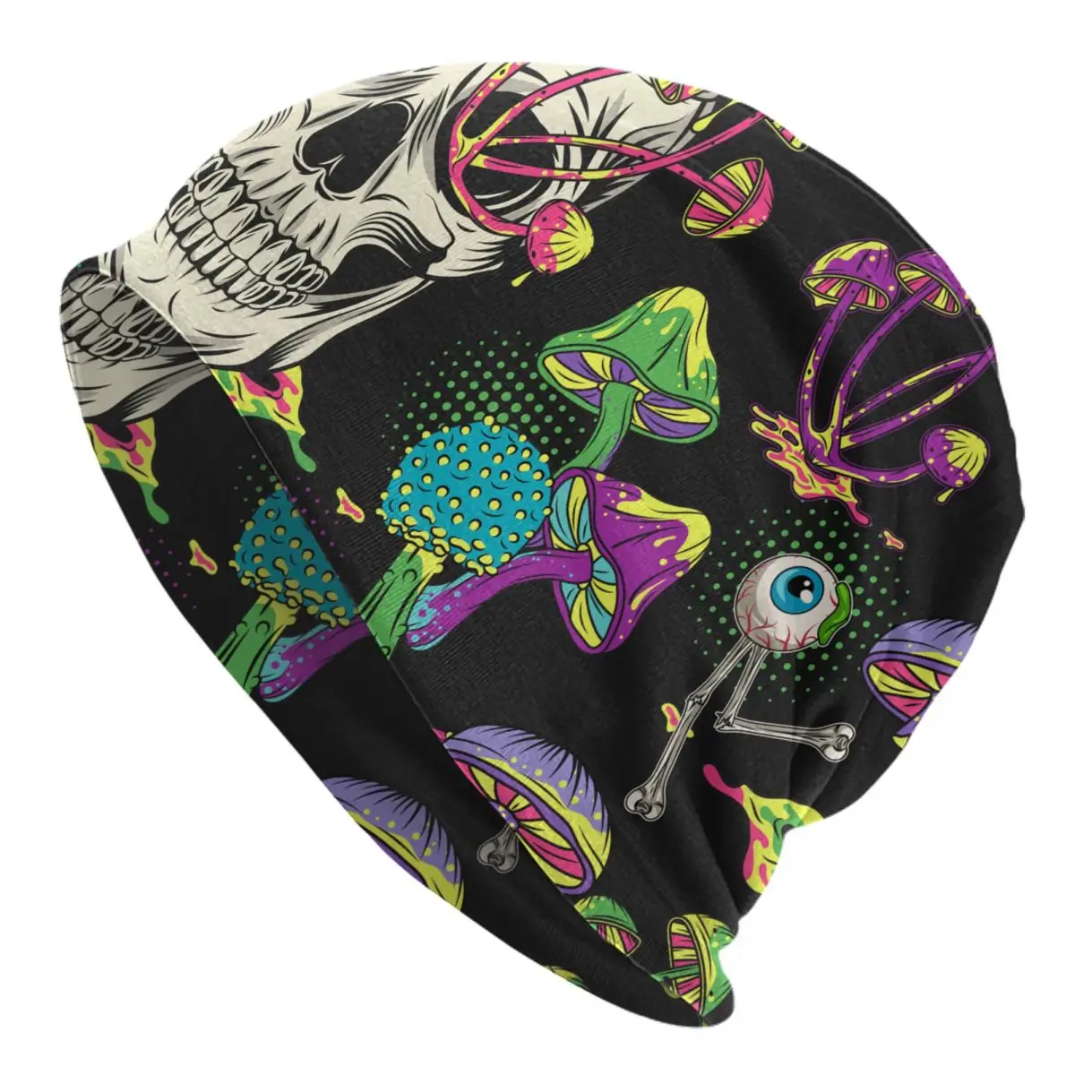 

2023 Warm Hat for Women Fantasy Eye Monsters Mushrooms Stacking Knitted Bonnet Cap Men Hat Hip Hop Beanies