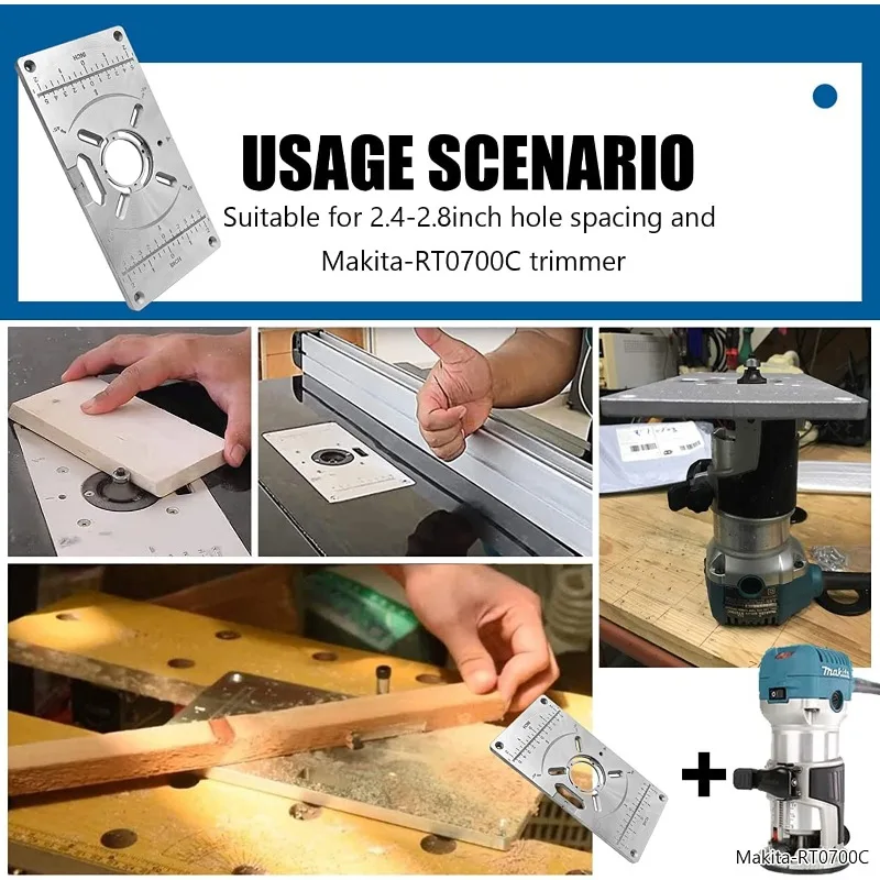 Router Table Insert Plate Multifunctional Chamfer Positioning Engraving Plate Electric Milling Trimming Machine Woodworking Tool