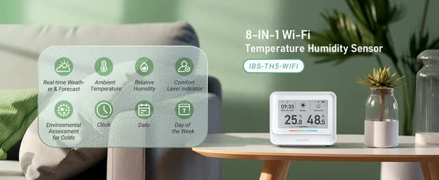 Termometro Igrometro WiFi Con Display E-ink - Sensore Temperatura E Umidità, App, Allarmi, Per Casa, Ufficio, Serra - Foto 11