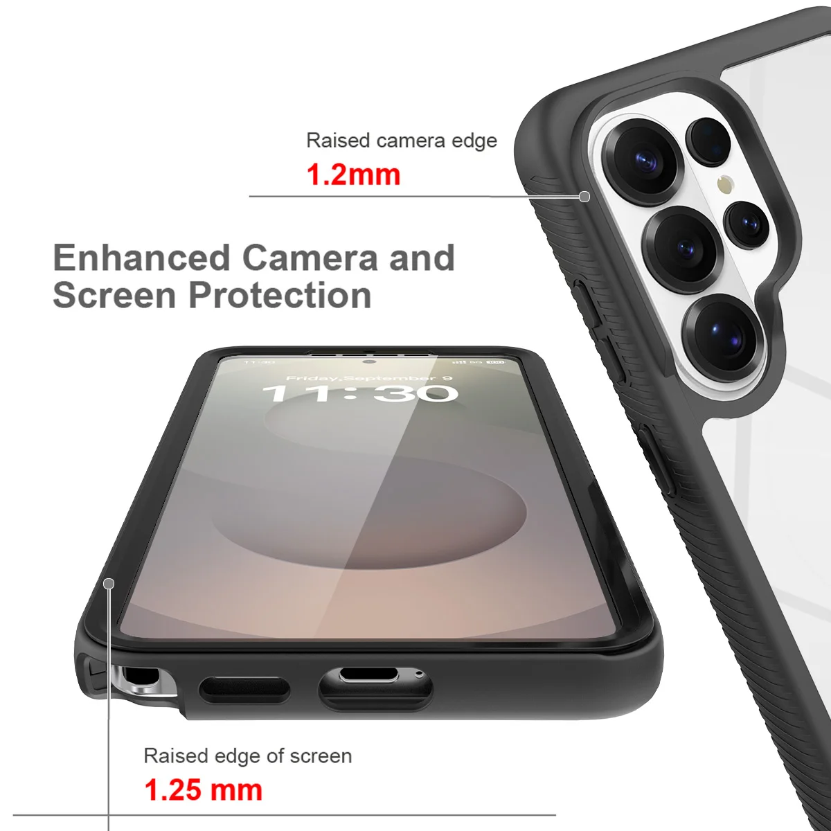 360° Full Protection Shockproof Case with Screen Protector and Clear Cover
