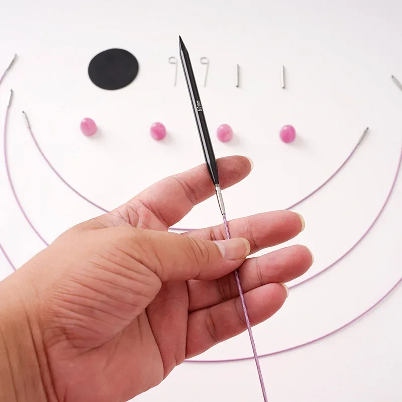 Crochet Bag Tool Set Detachable Ring Needle High-grade Ebony Interchangeable Connecting Thread Sweater Needle