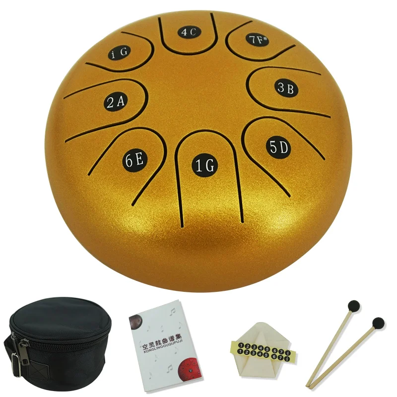 Mini 3 Inch 6 Tone Hollow Drum Steel Tongue Drum with Drumsticks Percussion  Instrument Kids Educational Gift - AliExpress