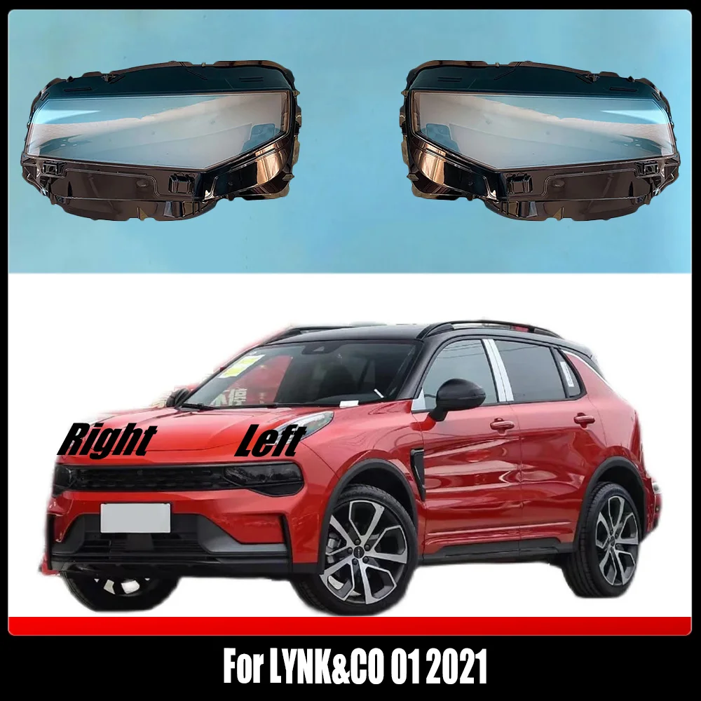 

Headlight Cover Transparent Mask Headlamp Lamp Shell Lens Replace Original Lampshade Plexiglass For LYNK&CO 01 2021