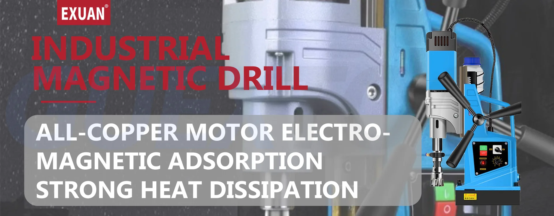 Industrial Grade Magnetic Seat Drill 220V High-power Small Portable Suction Ferr