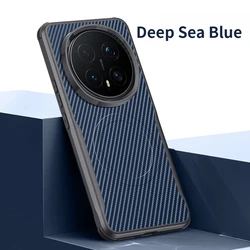Carbon Fiber Pattern Skin Feel Phone Shell with Wireless Charging and Anti - Drop Protection - Honor 500 Pro (Deep Sea Blue)