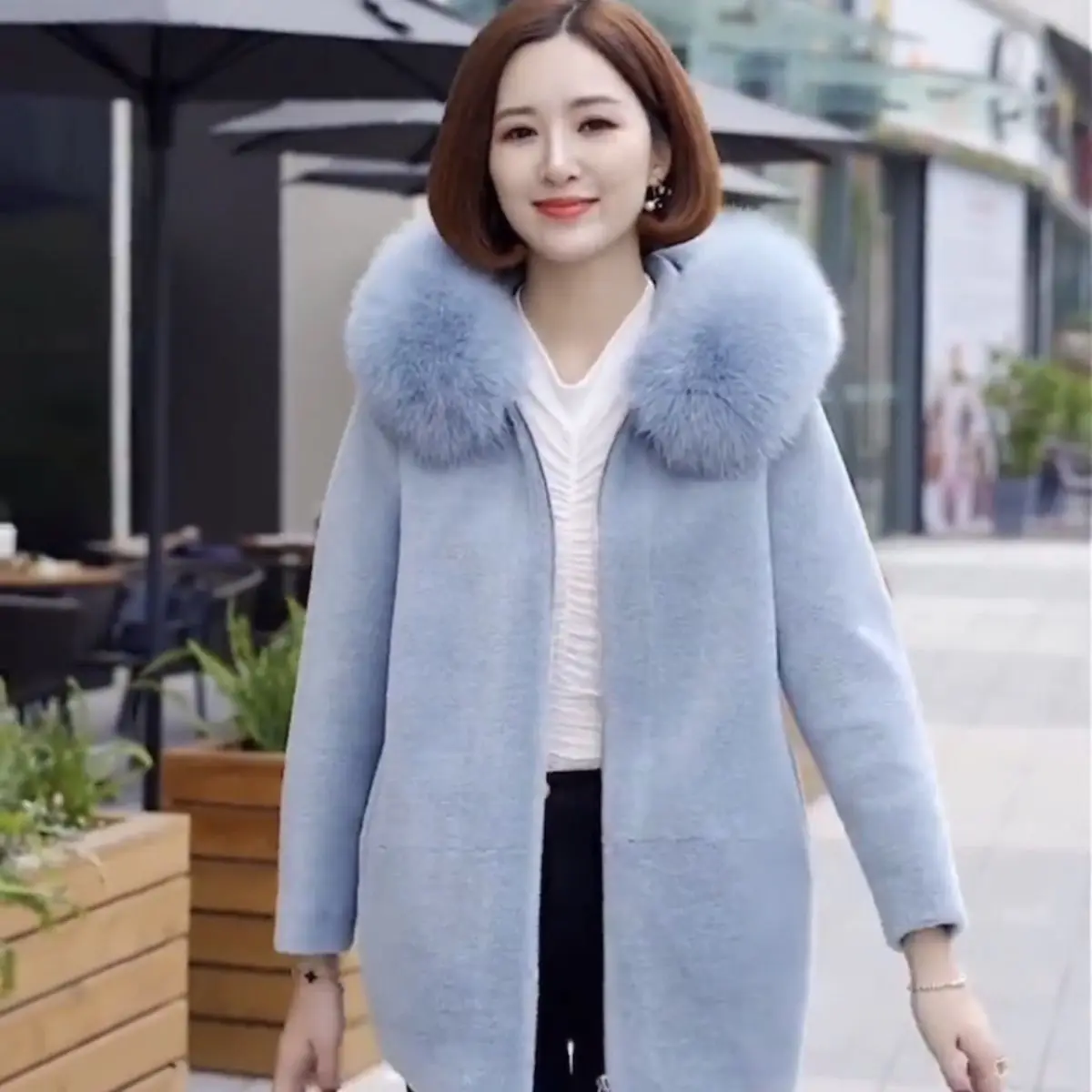 

2024 Winter Fashion Coat Women Office Lady Fashionable Warm Feather Coats Cardigan Slim Outercoat Elegant Outfits New T108