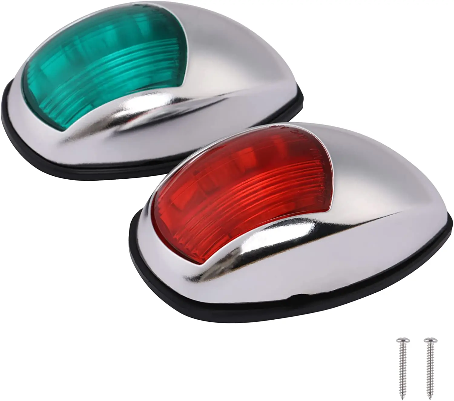 Boat Navigation Lights - Red/Green LED Bow Lights USCG Approved 2 NM