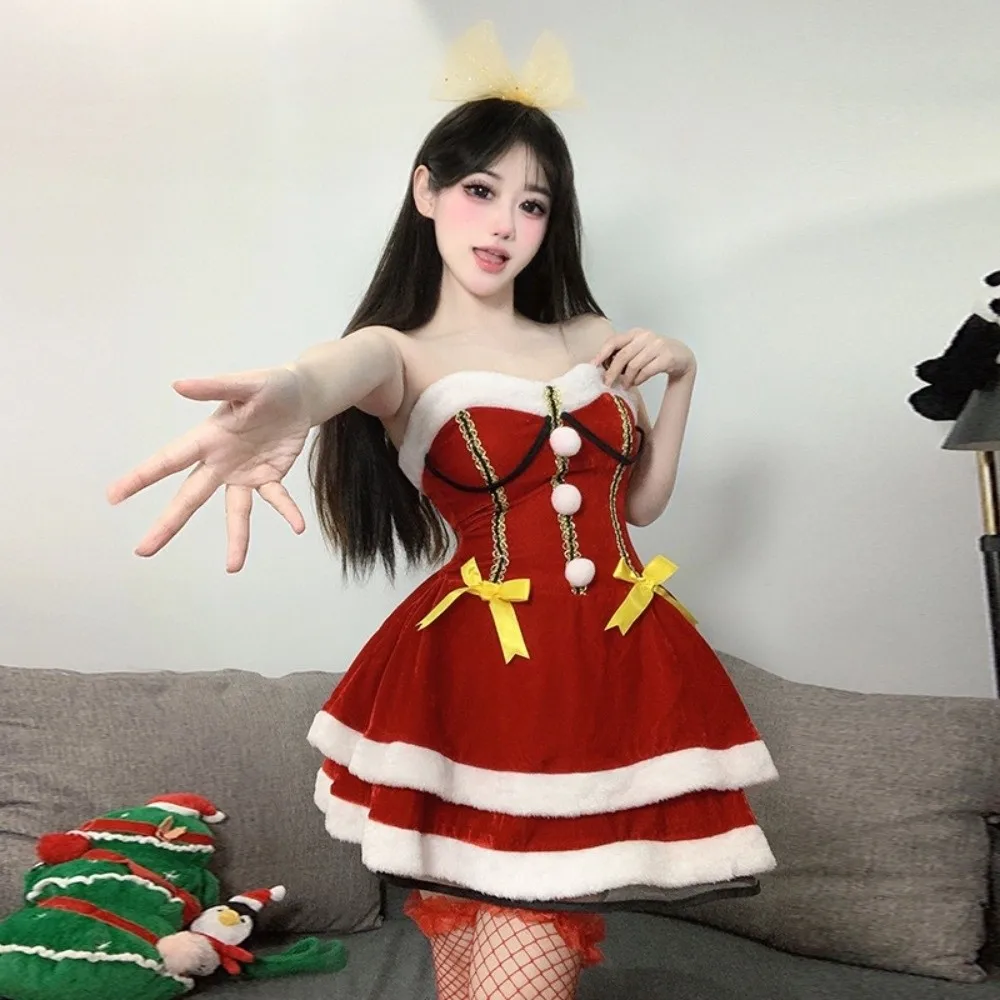 Red Velvet Christmas Costume for Women