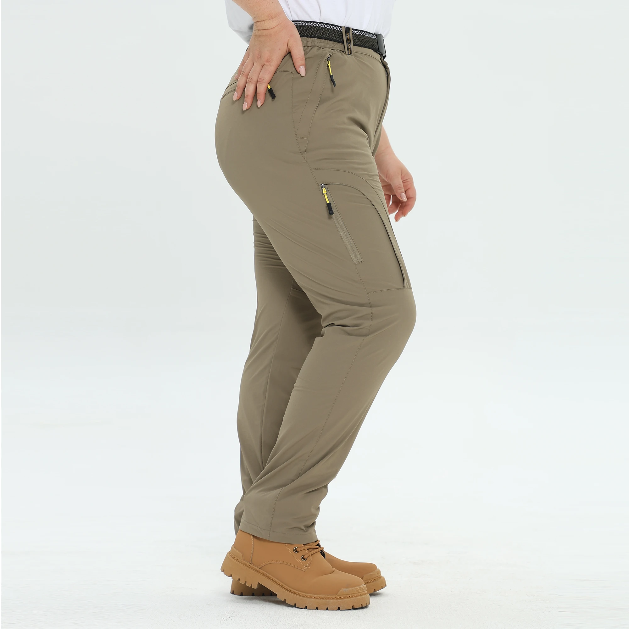Plus Size Oversized Women High Waist Stretchy Pants Great for outdoors , Hiking, Camping and more image