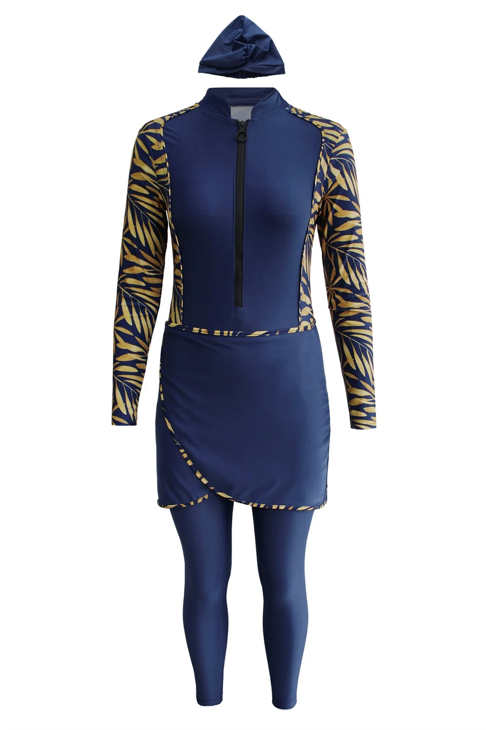 Women Swimwear,Muslim Swimwear,Swimming Suit for Burkini Muslim Women Four-Piece Set