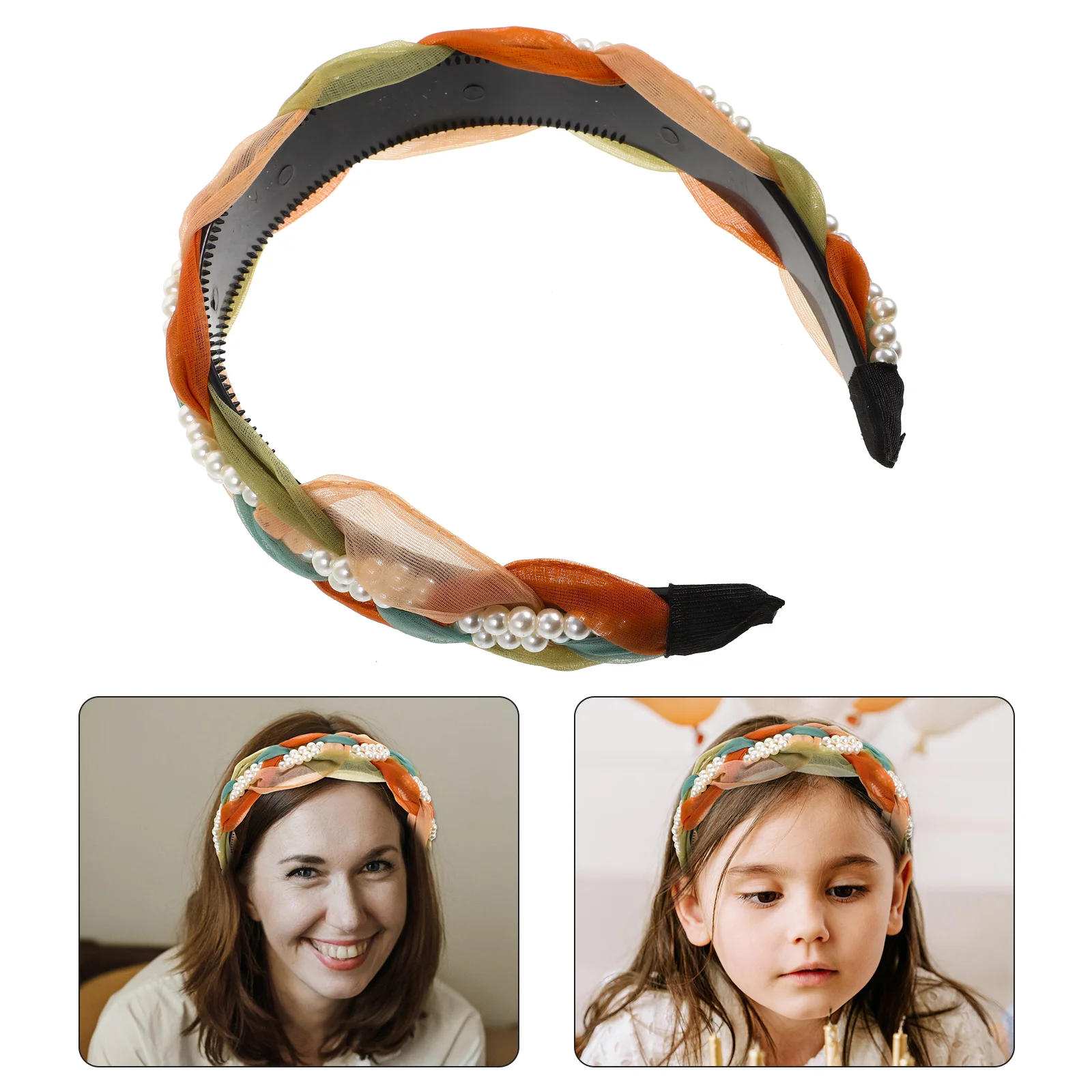 

Wide Headband Braid Headband Aesthetic Headband Women Fashionable Hairband Girl Headdress