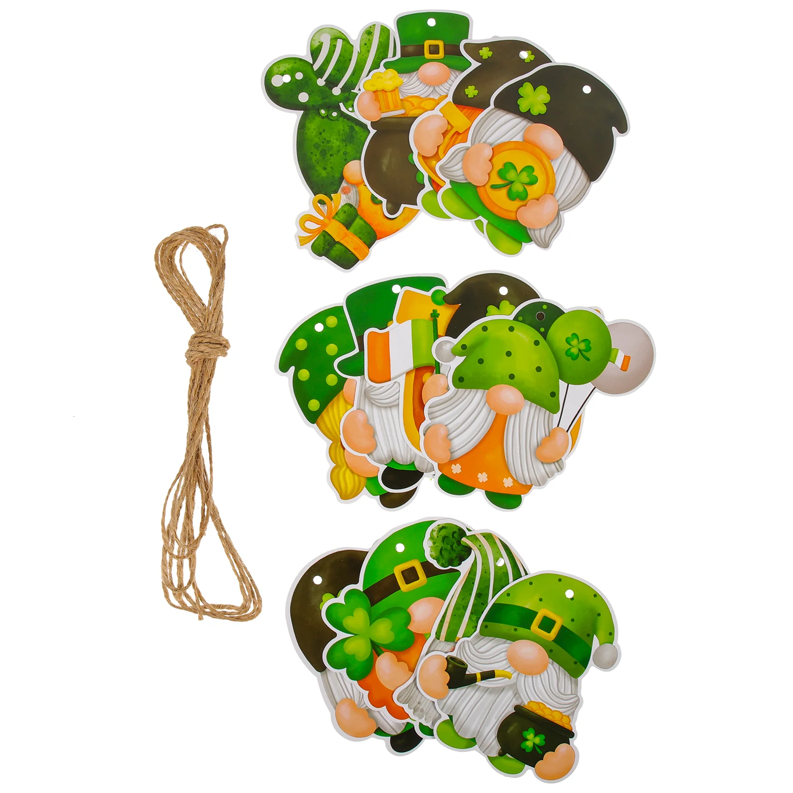36 Pcs Ornament Festival Party Decoration Patrick Gnome Accessories Patrick's Day Ornaments Paper 6