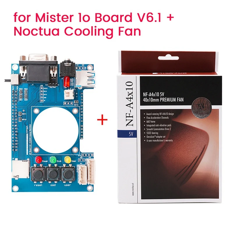 

For Mister FPGA IO Analog Board V6.1 With For NOCTUA Fan Spare Parts For Terasic DE10-Nano Mister FPGA IO Board