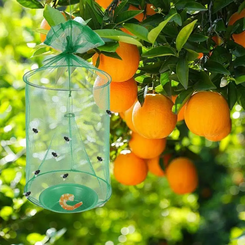 Fly Catcher Outdoor 6X Reusable Horse Fly Traps Outdoor Flying Animal Control Folding Catcher For Orchard Garden Patio Camping