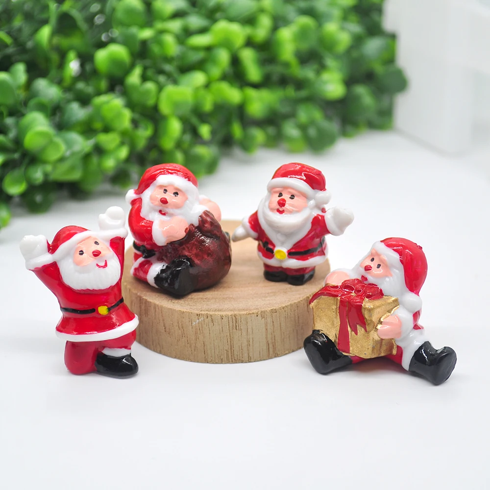 3*4cm Mini Santa Claus Figurines Miniature Christmas Decorations