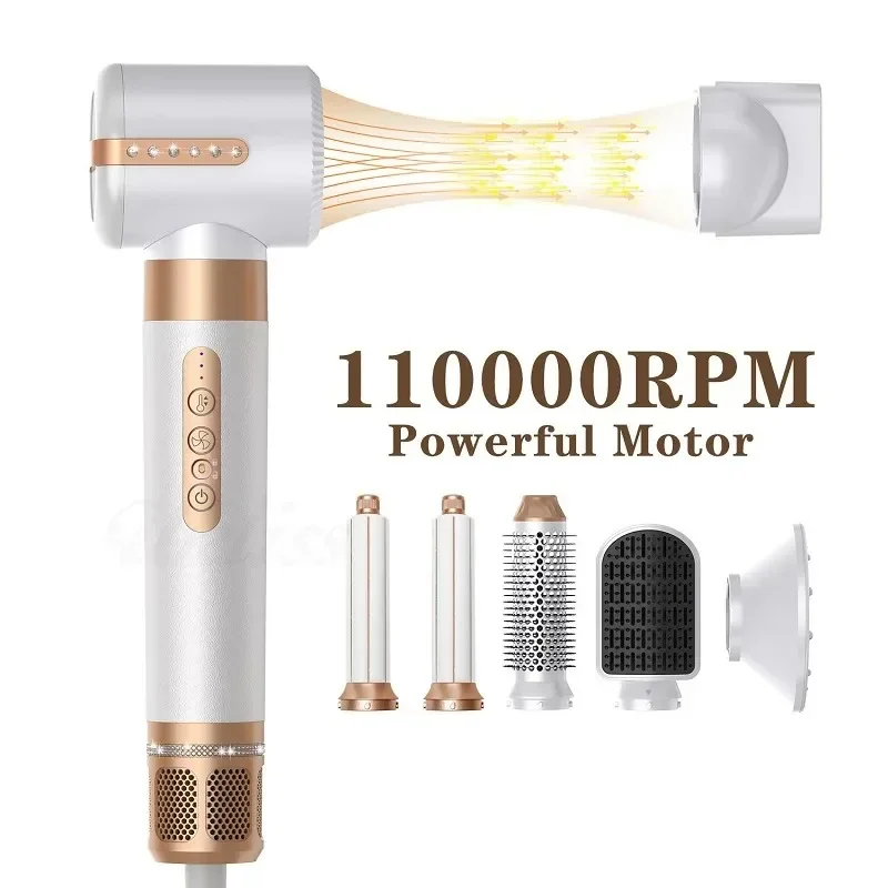 7 in 1 Auto Wrap Hair Dryer 1400W Powerful Straightener Hot Brush Hot Comb Hair Multi Style High Speed Curling Iron hair dryer hot air comb