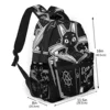 Black Witch's Cat Reading The Book of Dark Magic School Bag Girls Travel Bag Backpack with Multiple Using Women Backpacks 2