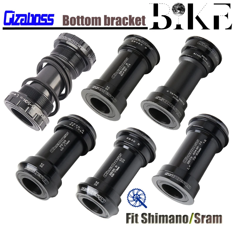 GIZABOSS BSA BB30 BB386 PF30 BB79 PF92 Bottom Bracket Bicycle Axis MTB Road Bike Aluminum Alloy