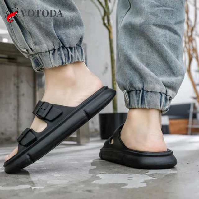 New Summer Slippers For Women Men Beach Sneaker Slippers Soft Thick Sole  Print Pillow Slides Flat Couple Outdoor Sandals Shoes - Women's Slippers -  AliExpress