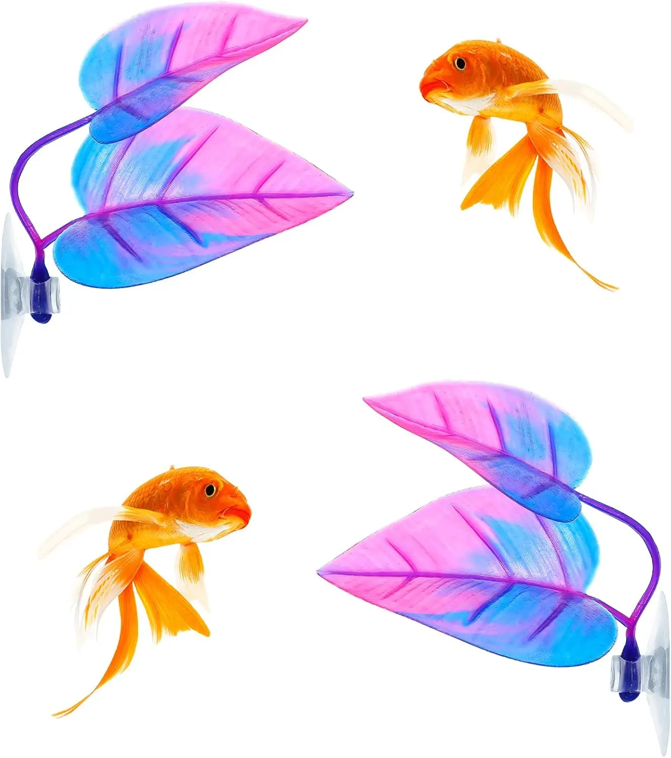Fish Tank Ornaments Fish Tank Decorations Aquarium Ornaments Betta Fish Leaf Hammock Simulating The Natural Habitat for Betta Spawning Breeding Resting Bed