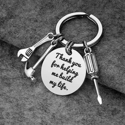 Screwdriver Father's Day Keychain Spanner Claw Hammer Repair Tool Pendant Stainless Steel Uncle If Dad Can’t Fix It Keyring