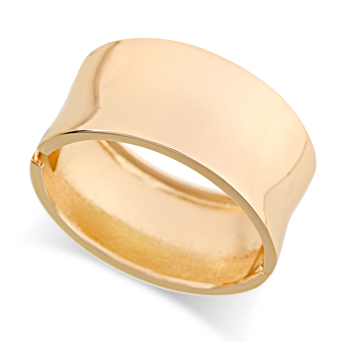 KAYMEN Round Metal Brushed Golden Fashion Bangle for Women Girls Simple Style Statement Bangle Jewelry Gifts Wholesale In Stock 5