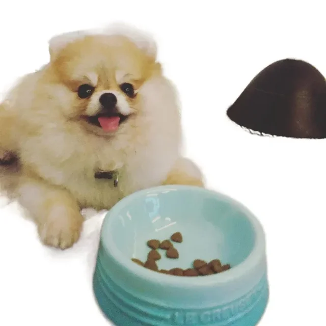 Ceramic colored cat bowl Pet bowl Cat bowl High foot protection Large diameter Large size cannot be turned over 4