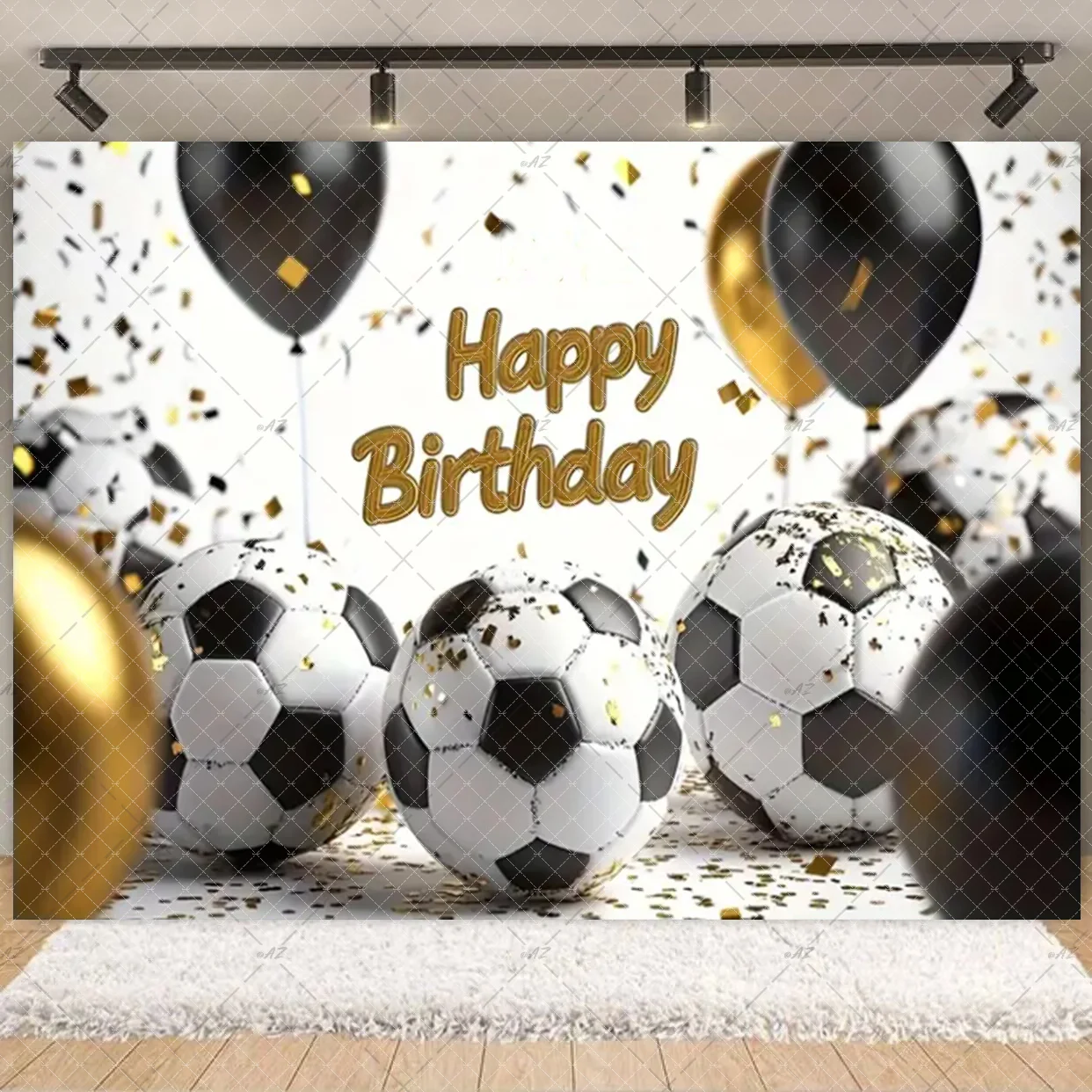 Fußball Hintergrund Fußball Ballon Hintergrund Junge Geburtstag Party Dekorationen Grün Blau Photo Booth Requisiten Für Kinder Kind Geschenke – Detail 19