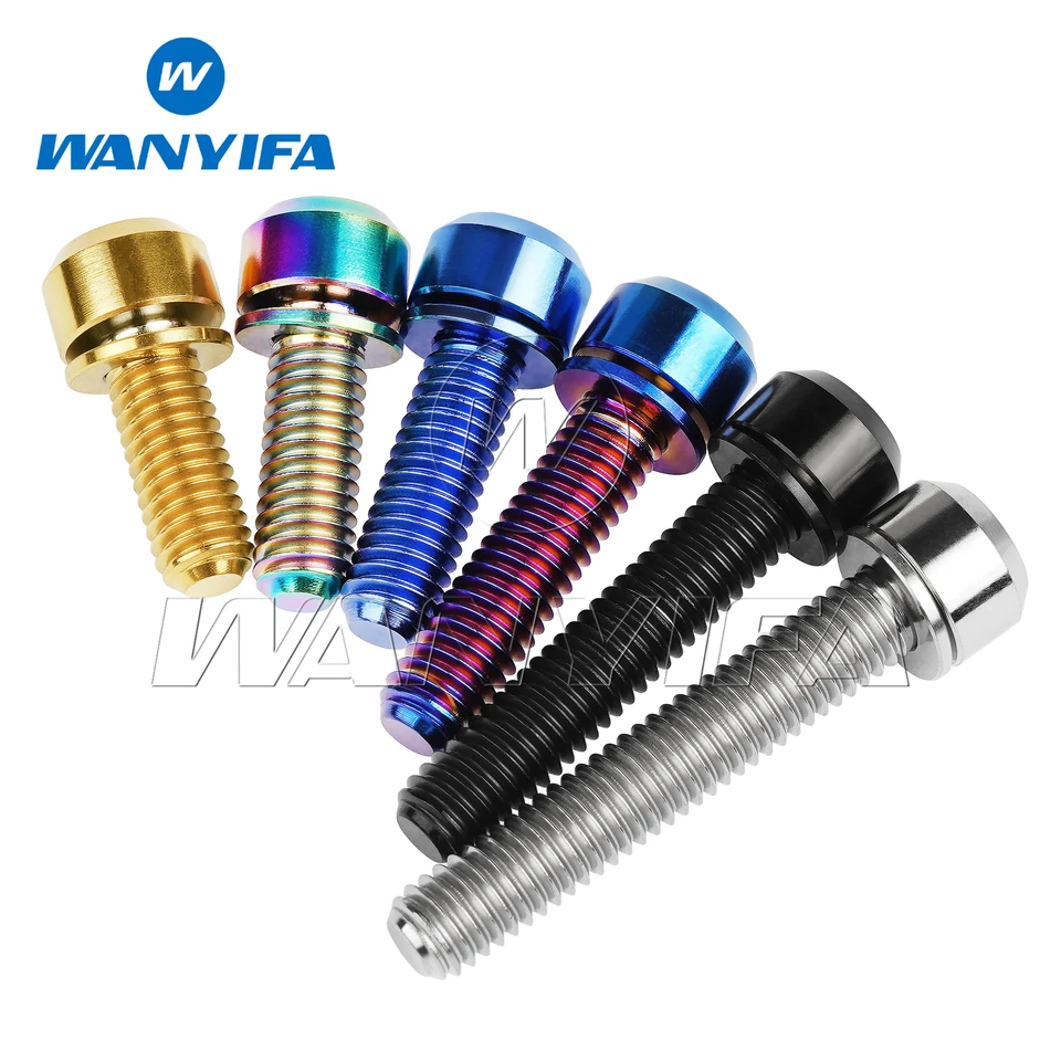 2-6 pezzi Bullone in titanio M5 m6X16/18/20/25 Testa conica 2-6 pezzi Bullone in titanio M5 m6X16/18/20/25 Testa conica