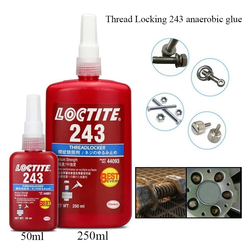 1 PC 50ml Screw Glue Thread Locking Agent Anaerobic Adhesive 243 Glue