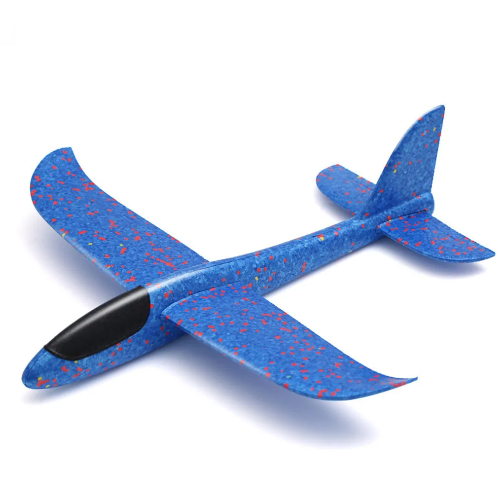 35CM/48CM Children Hand Throw Flying Glider Planes Toys Kids Foam Aeroplane Model Children Outdoor Fun Toys Hot Whells Toy Plane 3