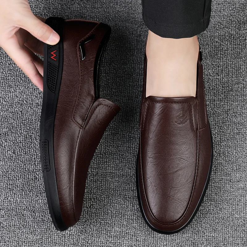 CLOHOO brand special edition two layer cowhide rubber sole handmade business casual leather shoes men