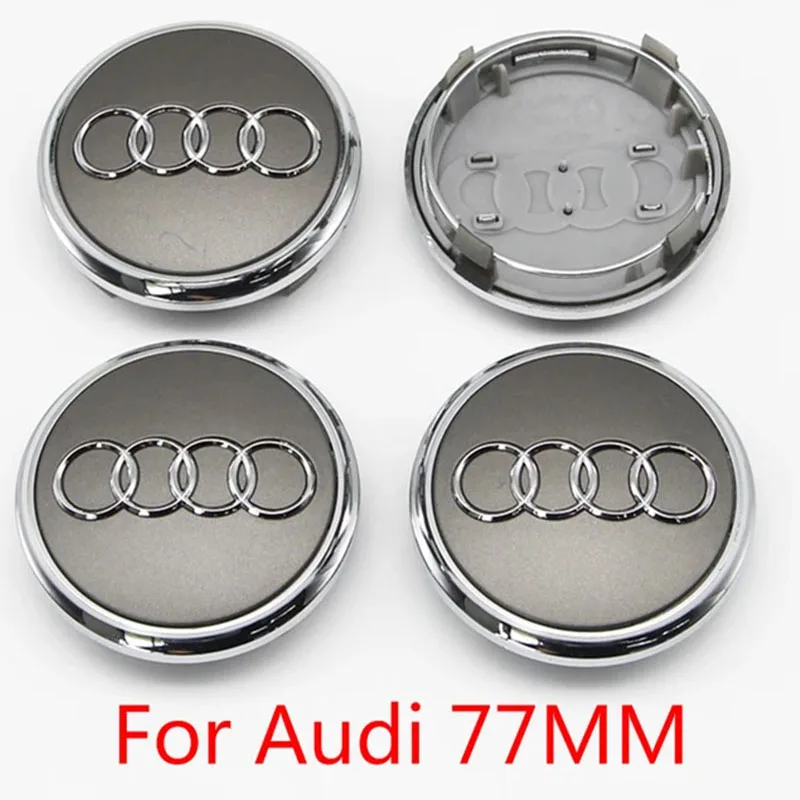 Premium Car Wheel Center Cap Hub Cover Badge - 4PCS Set