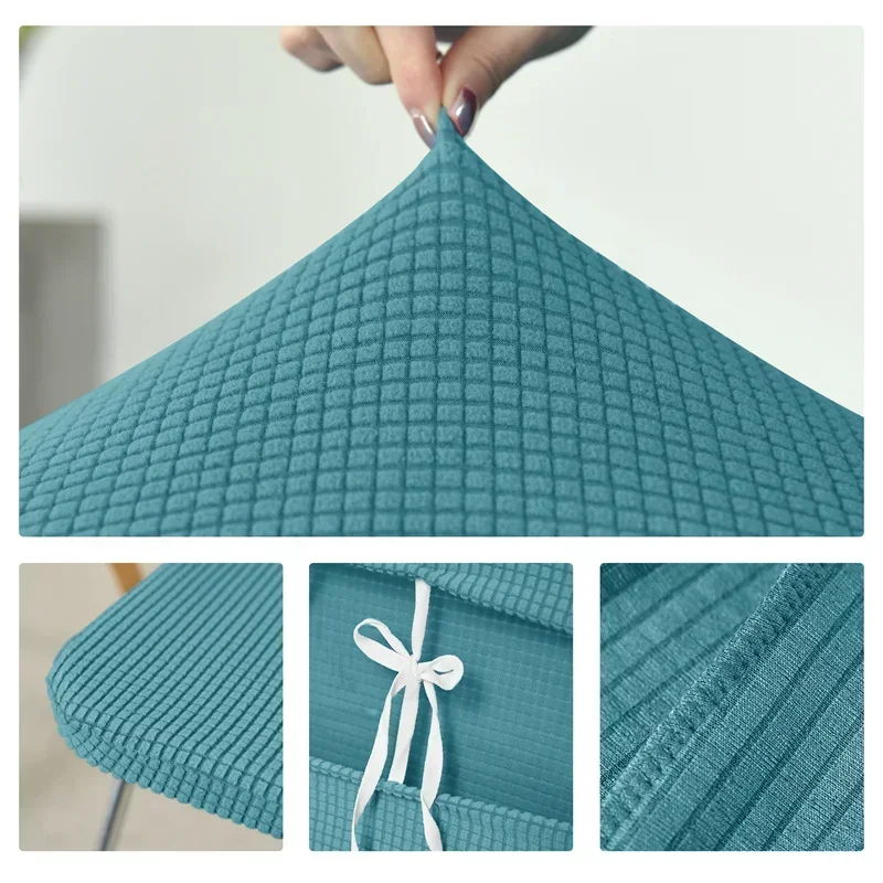 1/4/6sets Folding Chair Covers Polar Fleece Stretch Wedding Chair Seat Slipcovers Dining Room Seat Protector Covers Hotel Home 4