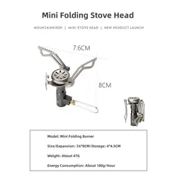Portable Outdoor Camping Stove - High - Powered Mini Gas Burner for Picnics, Hiking, and Survival (Mini Folding Stove)