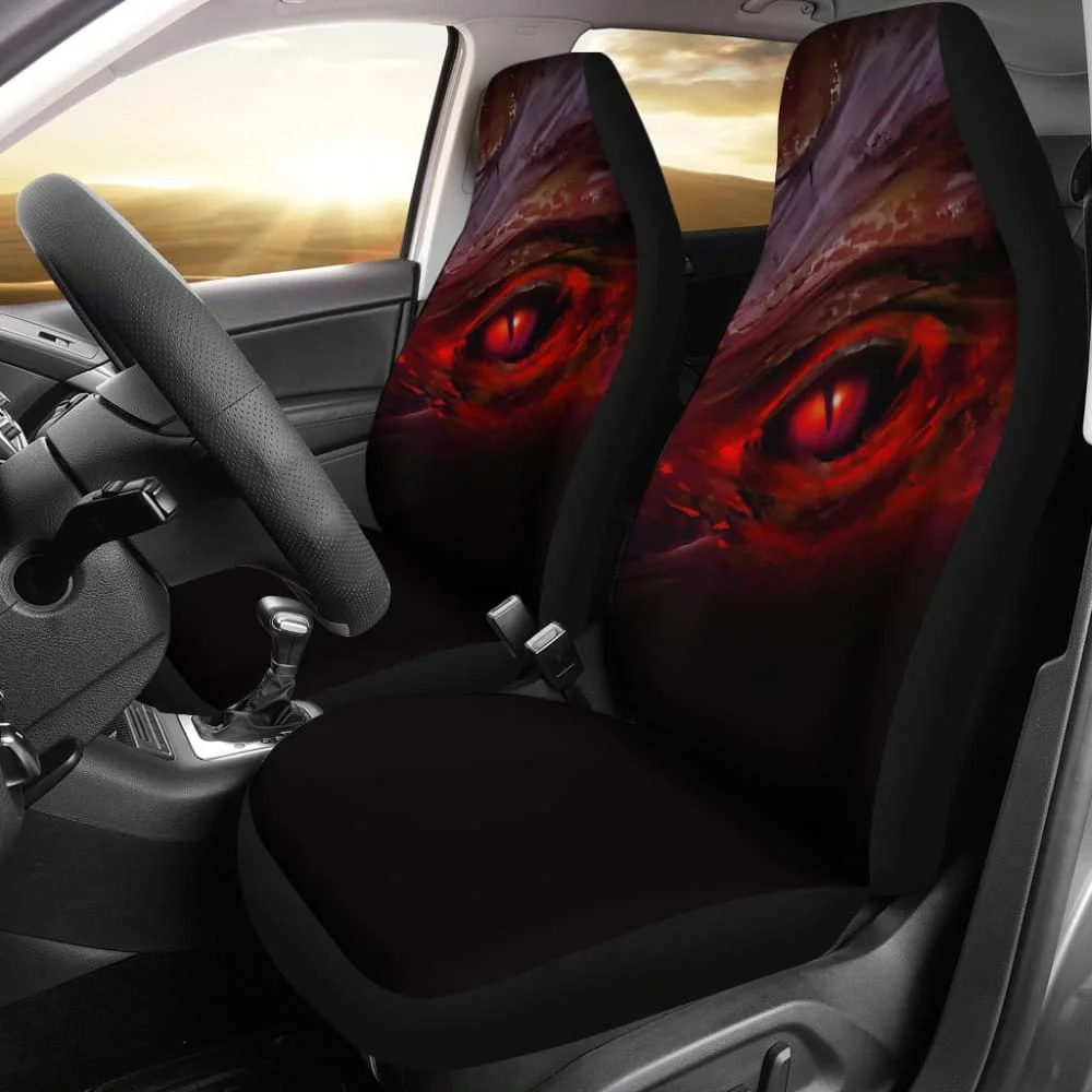 

Red Dragon Eye Custom Car Accessories Car Seat Covers,Pack of 2 Universal Front Seat Protective Cover