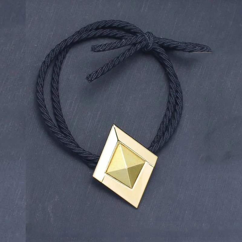 Genshin Impact Zhongli Diamond Shape Hair Rope Lady The Hair Tail Hairstyle Hairpins Women Bobby Pins Copslay Hair Accessories