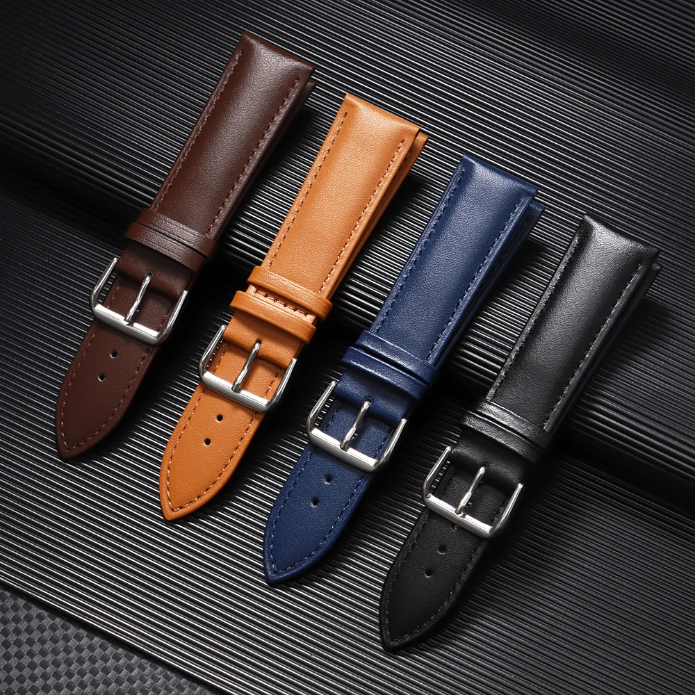 Premium Calfskin Leather Watch Strap - Universal Fit Bracelet