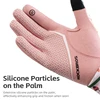 ROCKBROS Cycling Gloves Long Finger Touch Screen Mountain Bike Road Bike Full Finger Female Spring Autumn Pink Cycling Equipment 2
