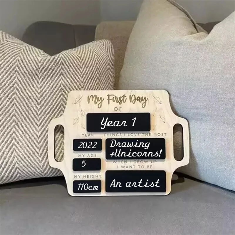 First Day Of School Sign Portable Hang Back School Blackboard Sign Personalized First Day Of Chalk Board Photo Prop Wooden Blackboard Wooden Chalkboard