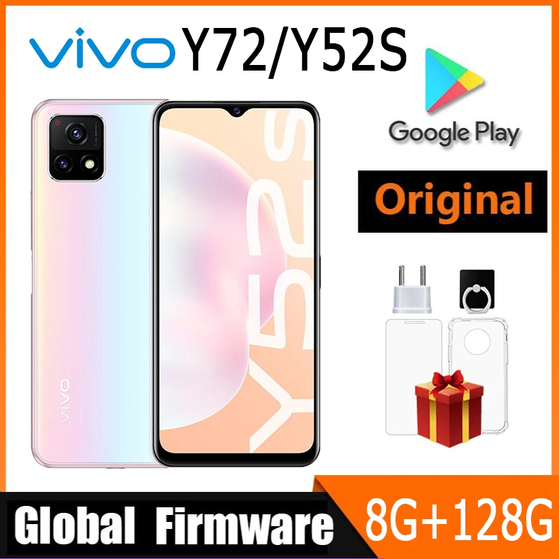 Смартфон Vivo Y52s/Y72, 720 дюйма, 8 + 128 ГБ, 5000 мАч, 18 Вт, 48 МП