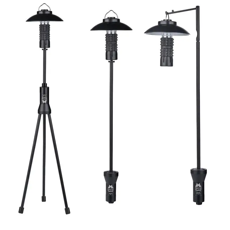 

Portable Camping Lamp Stand Kit 3-in-1 Tabletop Hanging Fixing Lantern Stand Aluminum Alloy Tripod Outdoor Camping Accessories