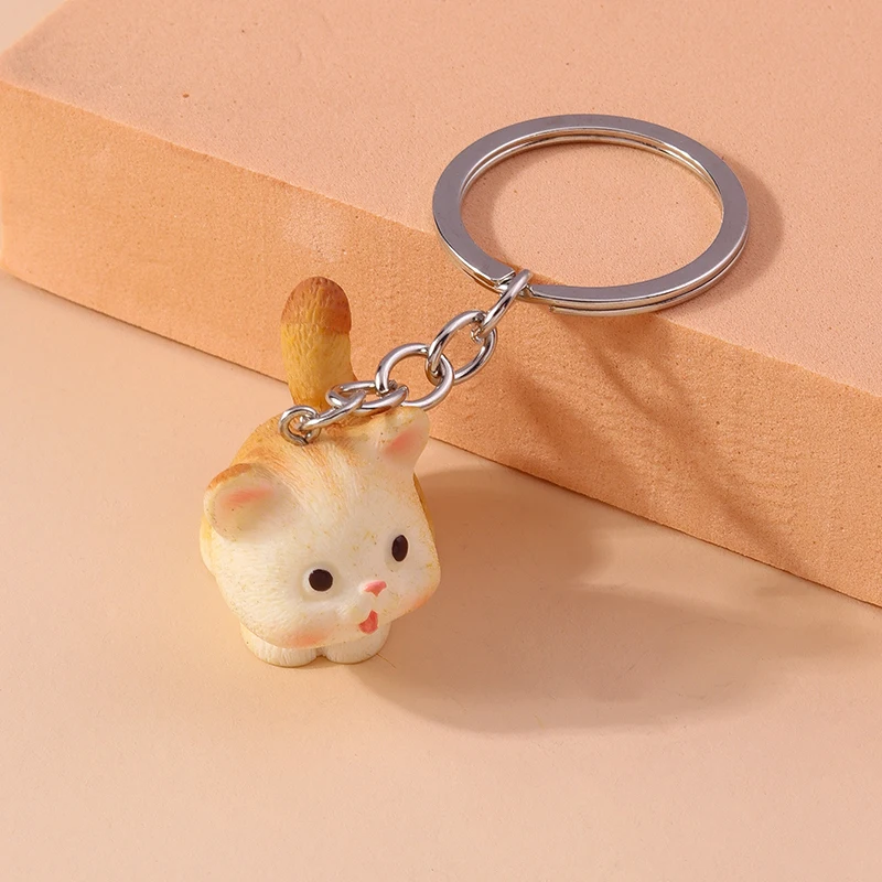 Aihua Niedlicher Cartoon-Elefant, Ente, Schwein, Katze, Schlüsselanhänger für Frauen, 3D-Tier-Schlüsselanhänger, Auto-Schlüsselanhänger, Handtasche, Anhänger, Schmuck, Geschenke – Detail 2