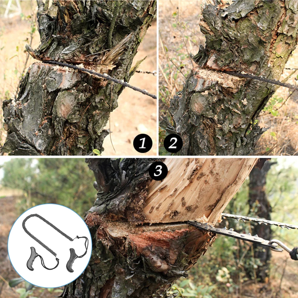 

Hand-Pulling Chain Saw Wood Chainsaw Professional Sawing Tool Survival Tools Portable Pocket Manual Drawn Wire