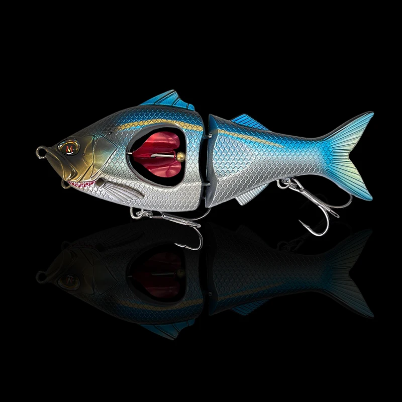 140MM Swimbaits Balam Glide Bait Angelköder Gelenkiger Harter Köder Schwimmend Sinkend Heart Glide Großer Köder für Barsch und Hecht – Detail 9
